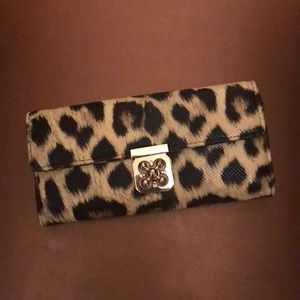 Faux Leopard Print Wallet